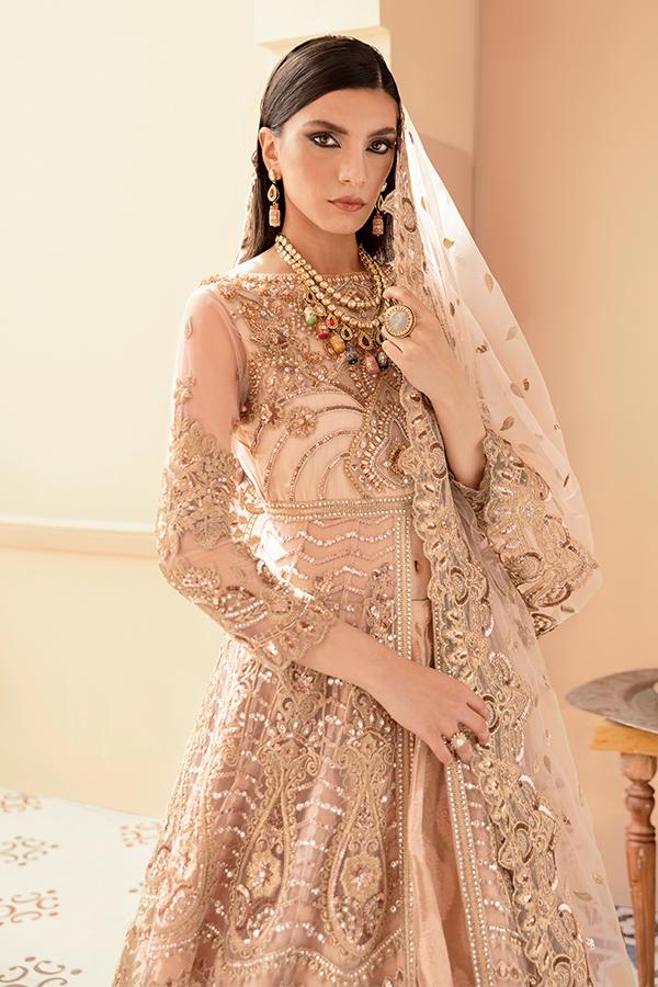 Imrozia Brides Formal Wedding Unstitched 3Pc Suit IB-08 Gold Majesty - FaisalFabrics.pk