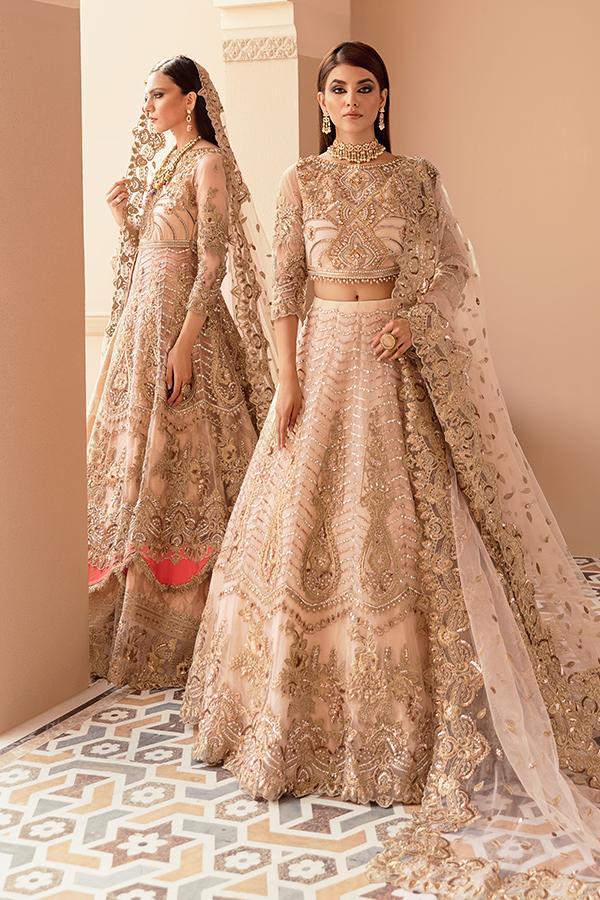 Imrozia Brides Formal Wedding Unstitched 3Pc Suit IB-08 Gold Majesty - FaisalFabrics.pk