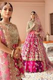 Imrozia Brides Formal Wedding Unstitched 3Pc Suit IB-09 Fuchsia Glam - FaisalFabrics.pk