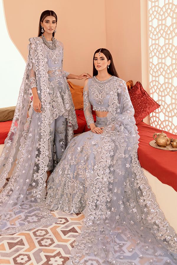 Imrozia Brides Formal Wedding Unstitched 3Pc Suit IB-10 Maya Frost - FaisalFabrics.pk