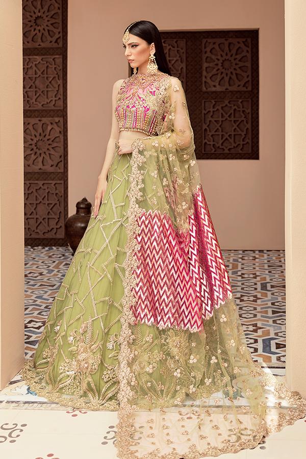 Imrozia Brides Formal Wedding Unstitched 3Pc Suit IB-11 Iris Melody - FaisalFabrics.pk