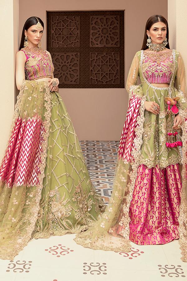Imrozia Brides Formal Wedding Unstitched 3Pc Suit IB-11 Iris Melody - FaisalFabrics.pk