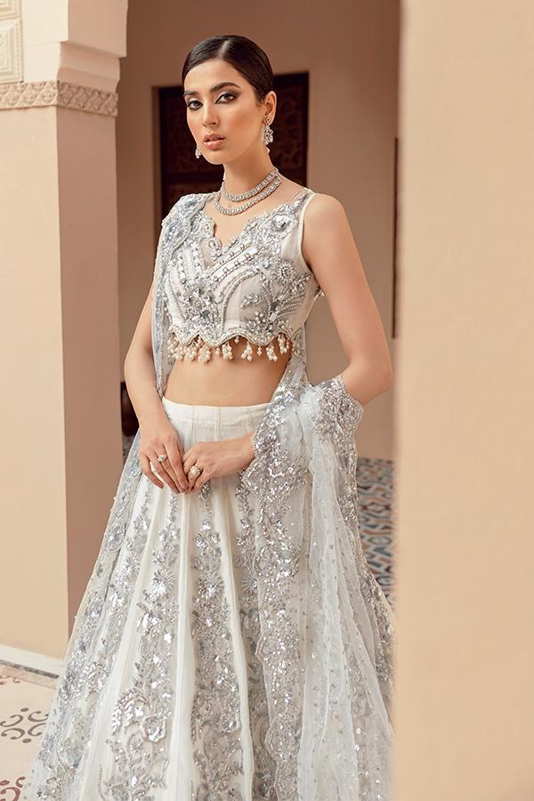 Imrozia Brides Formal Wedding Unstitched 3Pc Suit IB-12 Nora Bianca - FaisalFabrics.pk