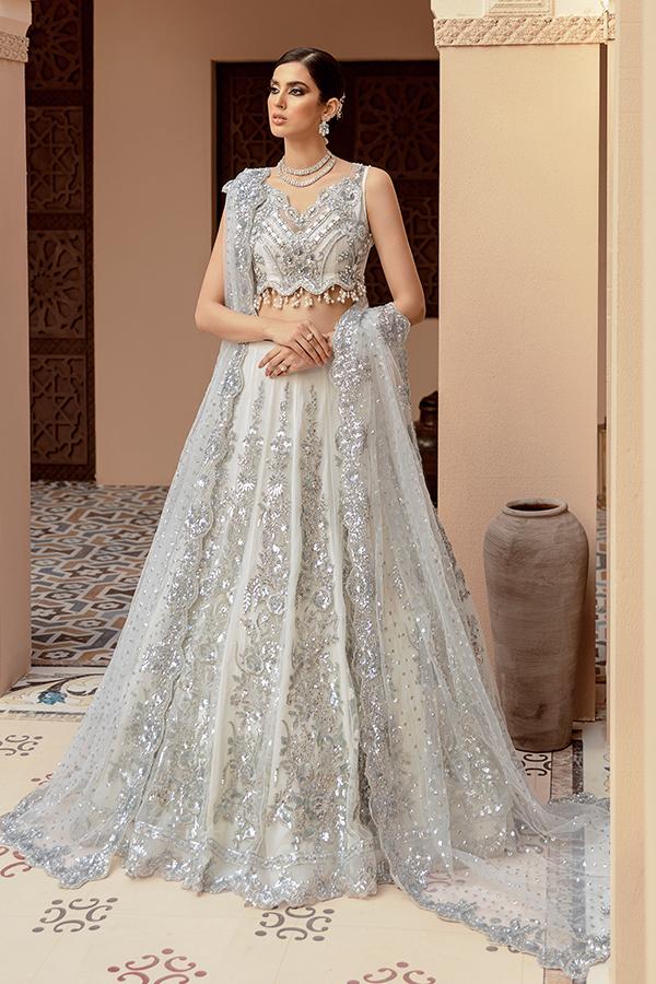 Imrozia Brides Formal Wedding Unstitched 3Pc Suit IB-12 Nora Bianca - FaisalFabrics.pk