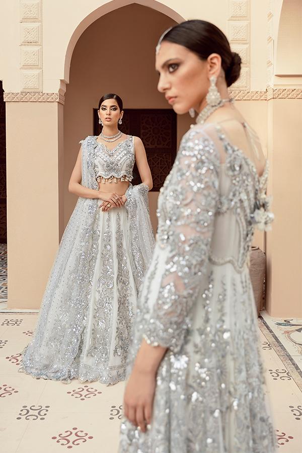 Imrozia Brides Formal Wedding Unstitched 3Pc Suit IB-12 Nora Bianca - FaisalFabrics.pk