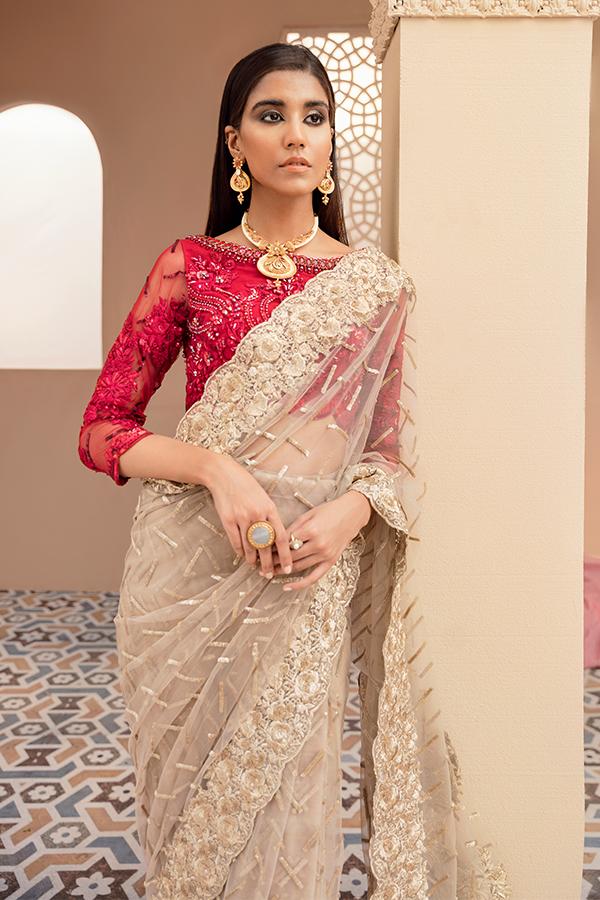 Imrozia Brides Formal Wedding Unstitched 3Pc Suit IB-14 Sheen Ardour - FaisalFabrics.pk