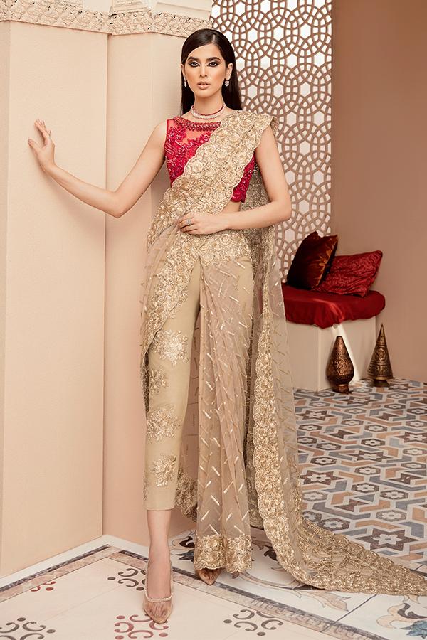 Imrozia Brides Formal Wedding Unstitched 3Pc Suit IB-14 Sheen Ardour - FaisalFabrics.pk