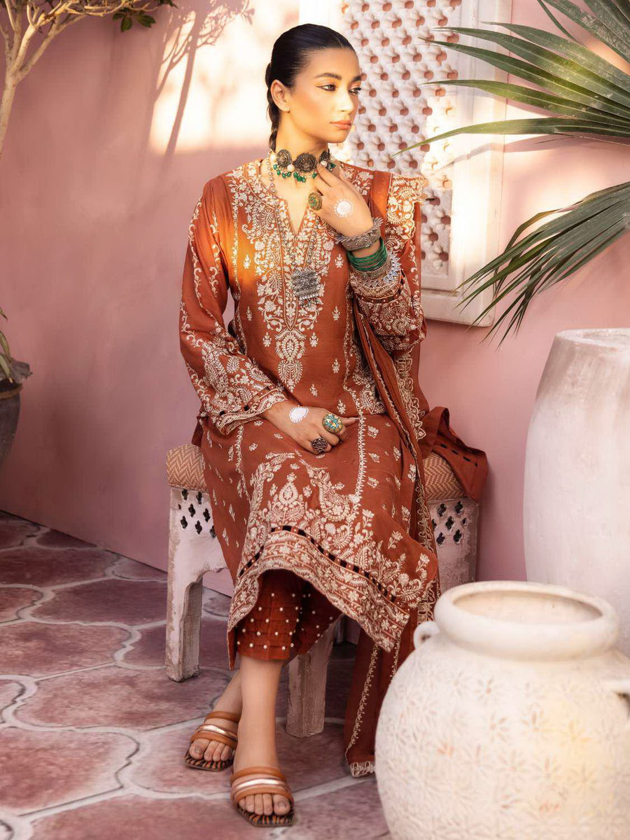 IZNIK Eid Edit '23 Embroidered Lawn Unstitched 3Pc Suit IE-08 Abdar