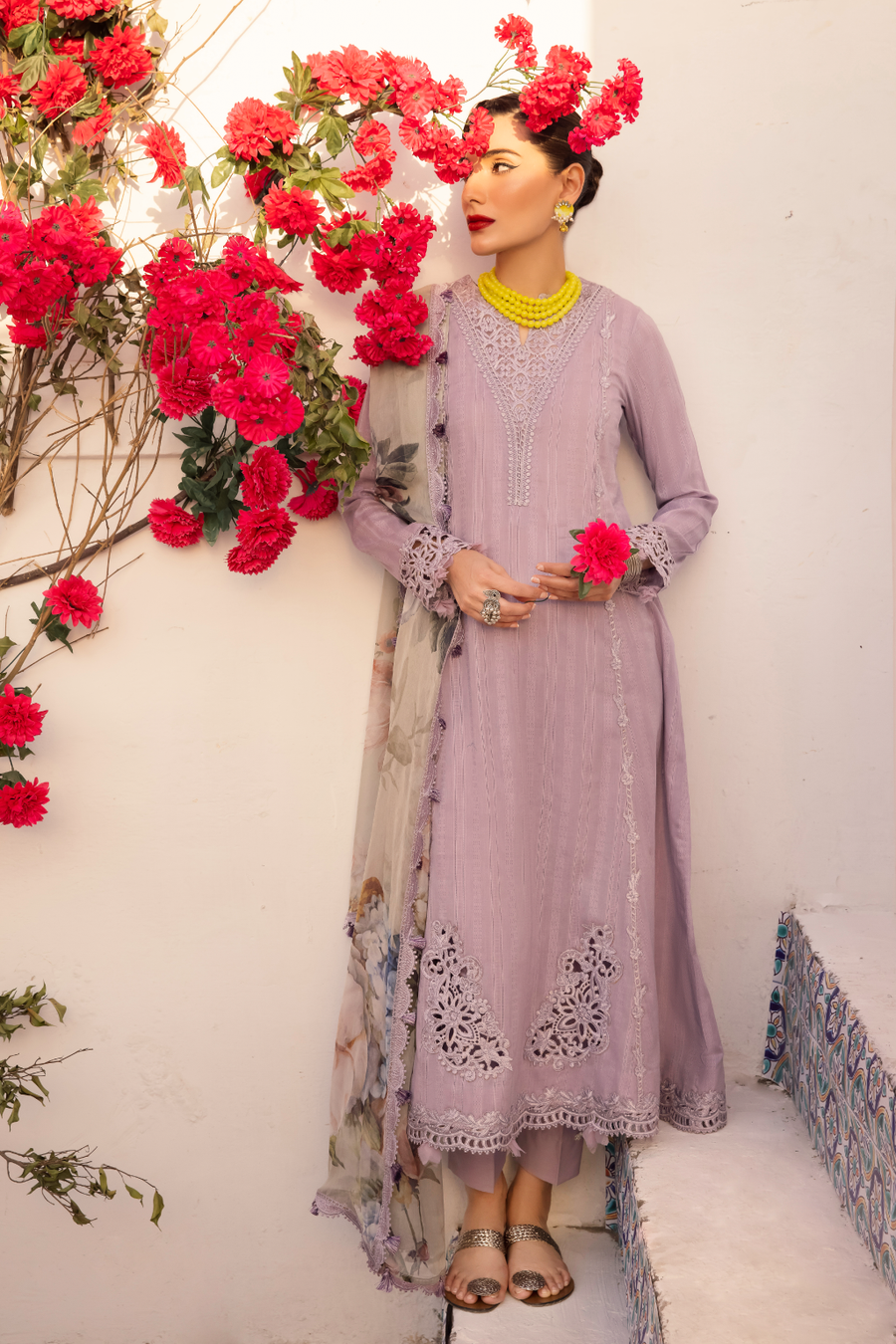 IZNIK ILARIA Embroidered Luxury Lawn Unstitched 3Pc Suit - INES