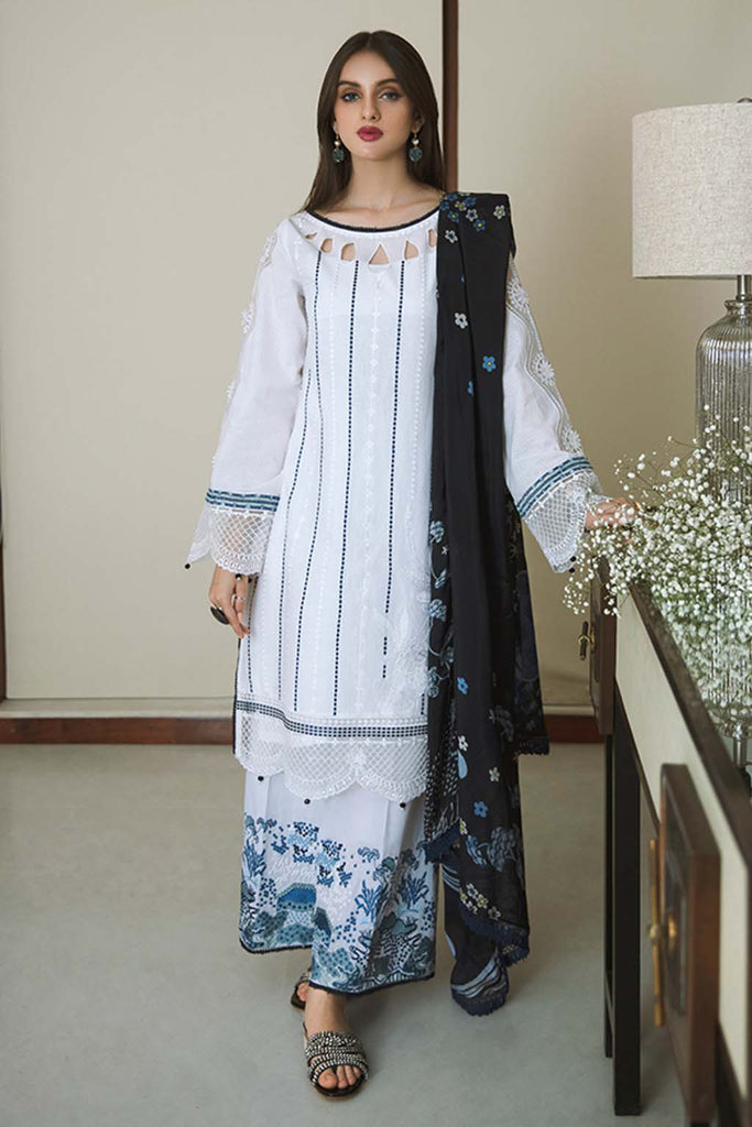 ILAHA Embroidered Lawn Stitched 3 Piece Suit ILH21PF 05 Esra
