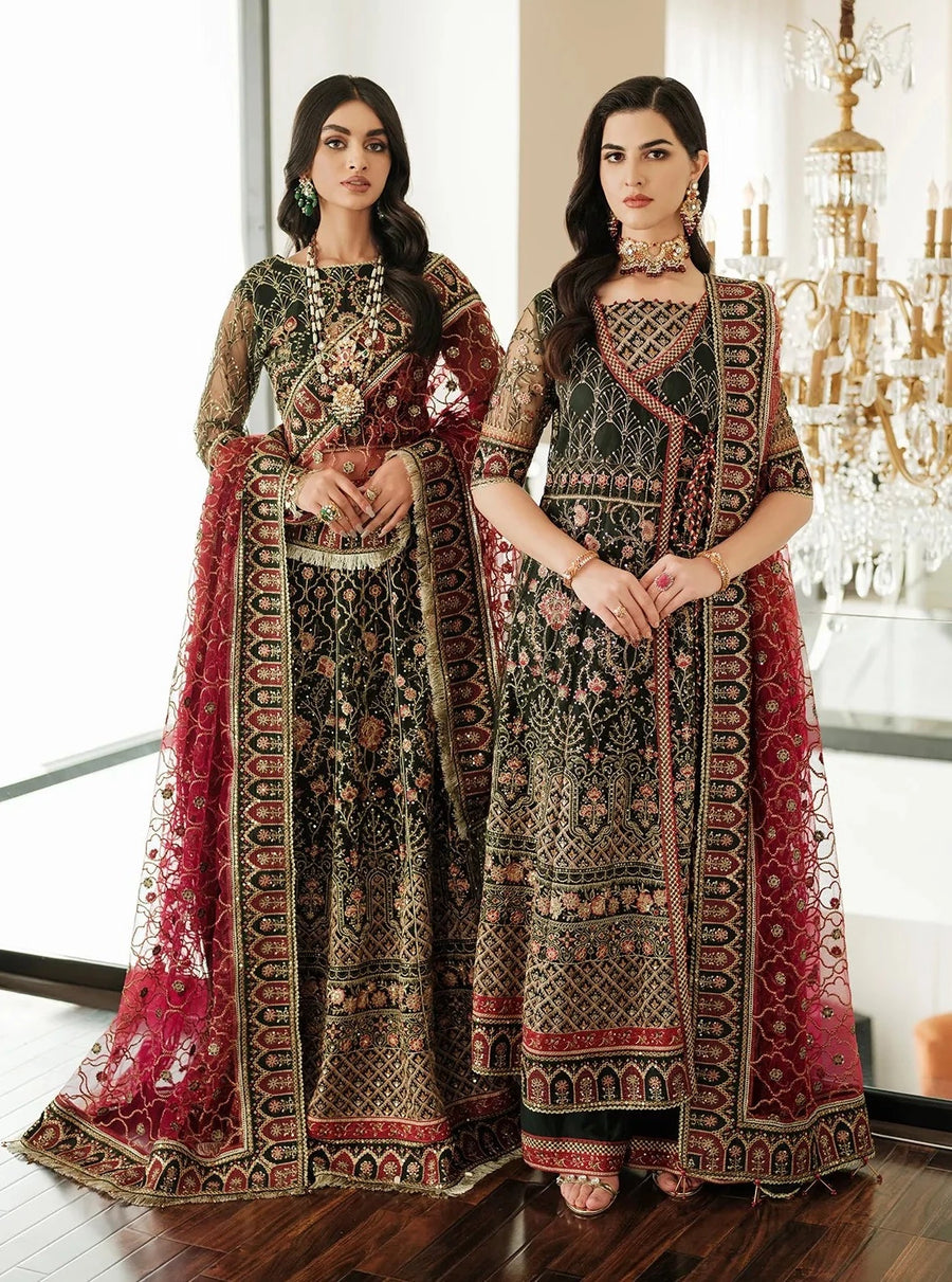 FARASHA Lueur Unstitched Embroidered Luxury Net Suit 04-ILYANA