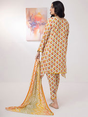 ZS Textiles Intermix Unstitched Summer Printed 3Pc Suit IM-01
