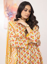 ZS Textiles Intermix Unstitched Summer Printed 3Pc Suit IM-01