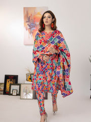 ZS Textiles Intermix Unstitched Summer Printed 3Pc Suit IM-10