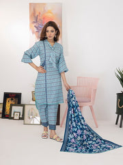 ZS Textiles Intermix Unstitched Summer Printed 3Pc Suit IM-11