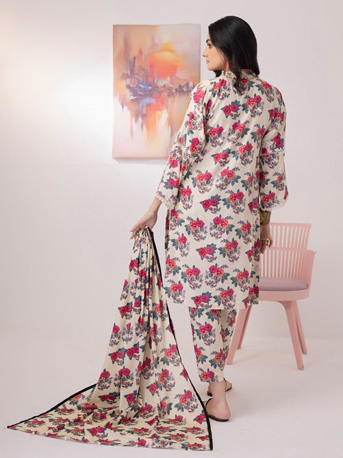 ZS Textiles Intermix Unstitched Summer Printed 3Pc Suit IM-04