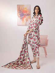 ZS Textiles Intermix Unstitched Summer Printed 3Pc Suit IM-04