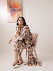 ZS Textiles Intermix Unstitched Summer Printed 3Pc Suit IM-04