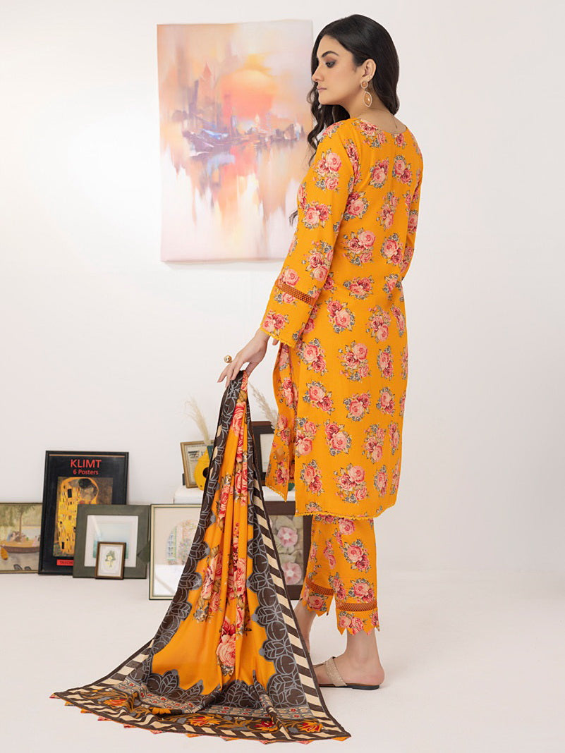 ZS Textiles Intermix Unstitched Summer Printed 3Pc Suit IM-06
