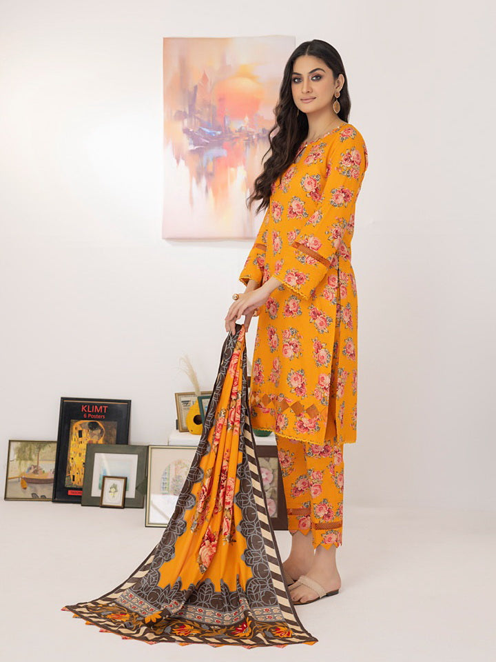 ZS Textiles Intermix Unstitched Summer Printed 3Pc Suit IM-06