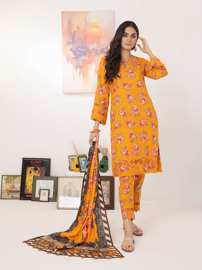 ZS Textiles Intermix Unstitched Summer Printed 3Pc Suit IM-06