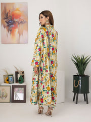 ZS Textiles Intermix Unstitched Summer Printed 3Pc Suit IM-07