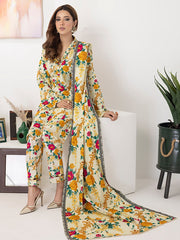 ZS Textiles Intermix Unstitched Summer Printed 3Pc Suit IM-07