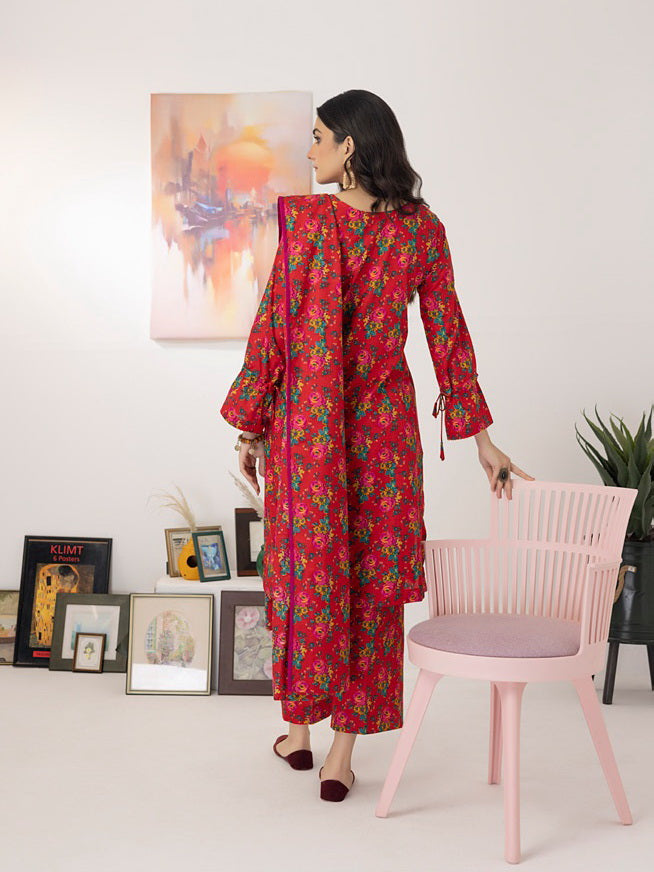 ZS Textiles Intermix Unstitched Summer Printed 3Pc Suit IM-08