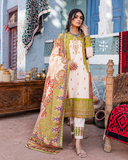 Maria Osama Khan Sakhiyaan Unstitched Winter Khaddar Suit - Zaitoon