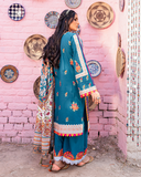 Maria Osama Khan Sakhiyaan Unstitched Winter Khaddar Suit - Neeli