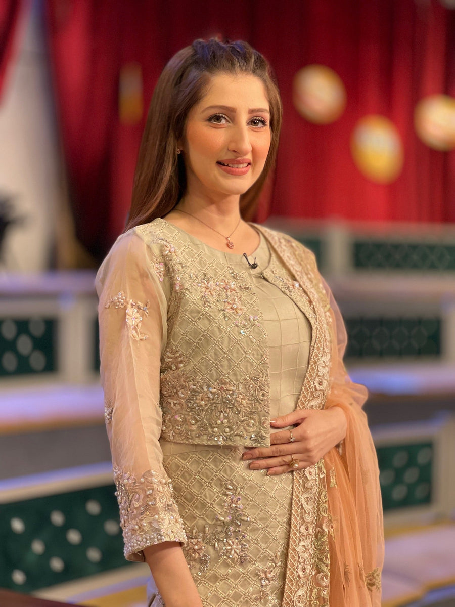 aroshi Farahnosh Unstitched Luxury Formal Suit - FIESTA