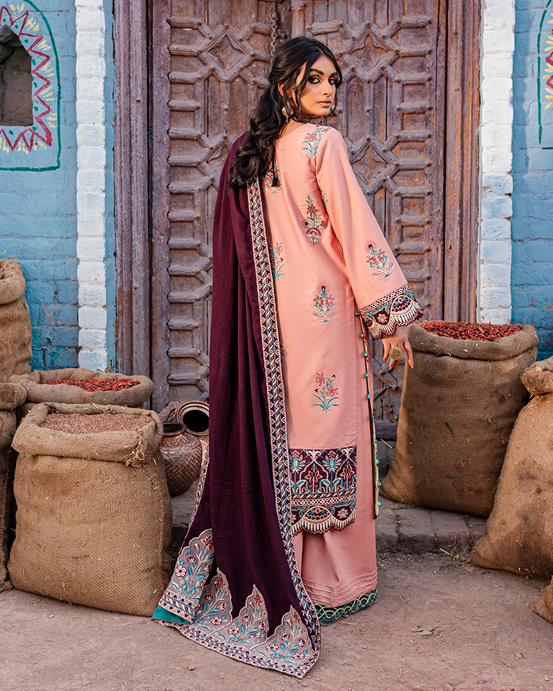 Maria Osama Khan Sakhiyaan Unstitched Winter Khaddar Suit - Mahpara