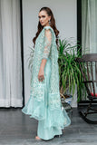 Saad Shaikh Fleurie Luxury Embroidered Net Suit - MARINE