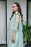 Saad Shaikh Fleurie Luxury Embroidered Net Suit - MARINE