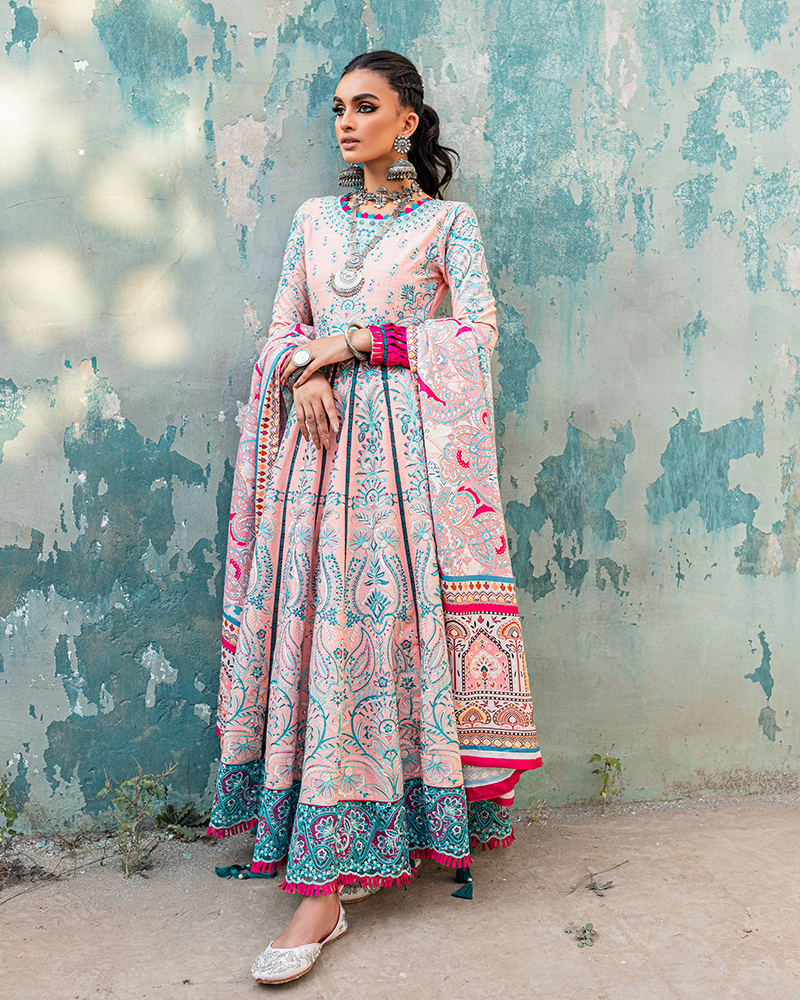 Maria Osama Khan Sakhiyaan Unstitched Winter Khaddar Suit - Dilafroz