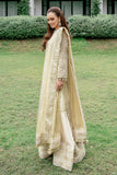 Saad Shaikh Fleurie Luxury Embroidered Organza Suit - IVORY BREEZE