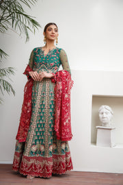 Suveez Myra Premium Embroidered Suit - D-10 Maya Bright Green