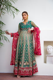 Suveez Myra Premium Embroidered Suit - D-10 Maya Bright Green