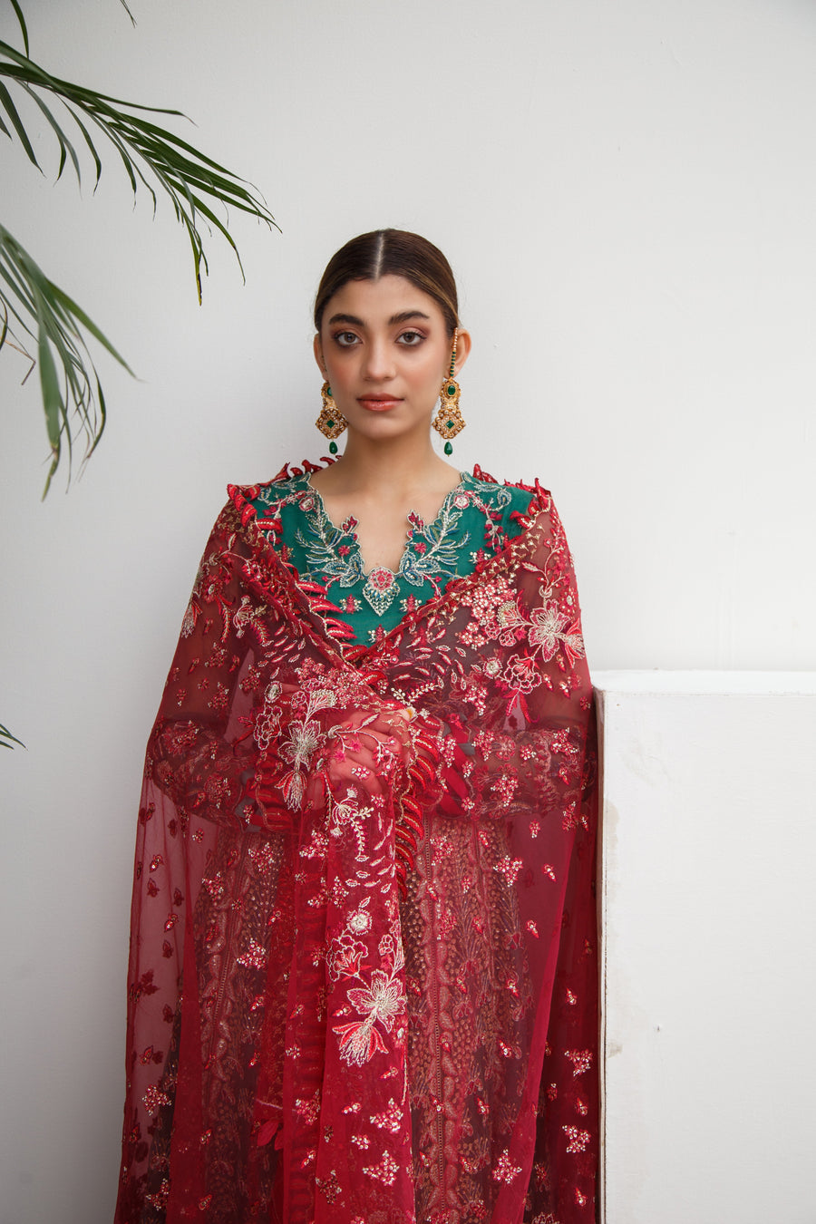 Suveez Myra Premium Embroidered Suit - D-10 Maya Bright Green