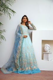 Suveez Myra Premium Embroidered Suit - D-09 Rogue Powder Blue