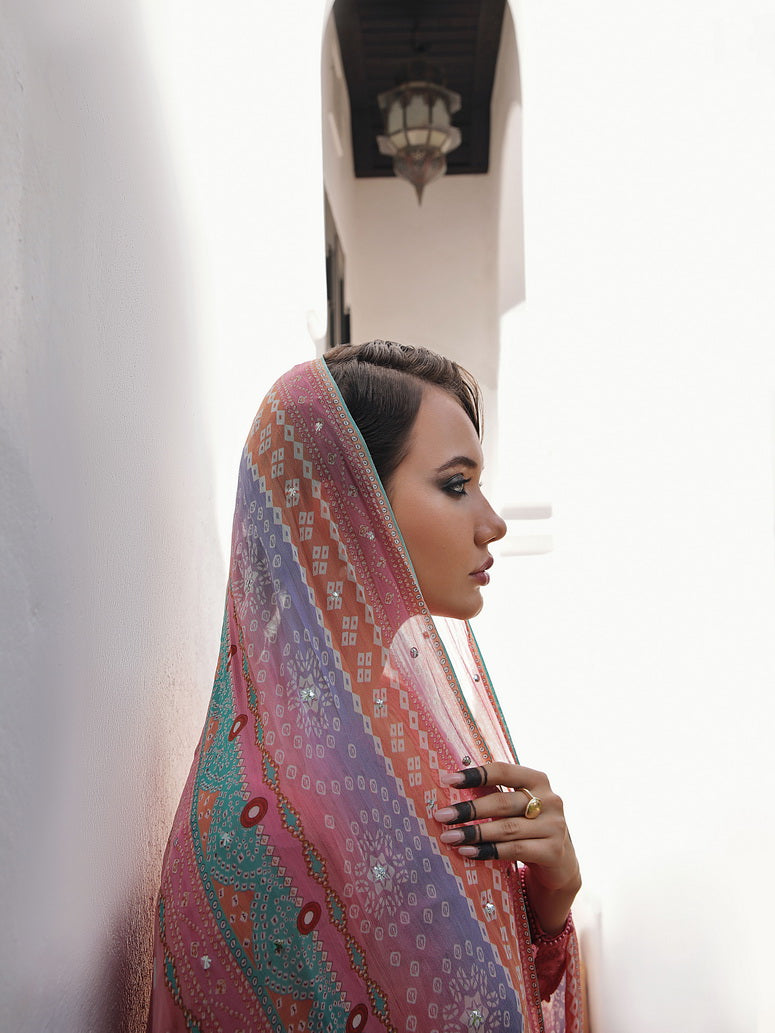 NUREH Bazaar Embroidered Chikankari Lawn Unstitched 3Piece Suit NDS-83