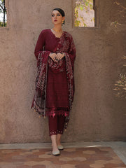 NUREH Bazaar Embroidered Chikankari Lawn Unstitched 3Piece Suit NDS-80