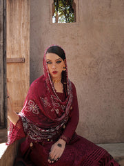 NUREH Bazaar Embroidered Chikankari Lawn Unstitched 3Piece Suit NDS-80
