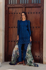 Saira Rizwan Embroidered Luxury Lawn Unstitched 3Pc Suit IRIS SR-08
