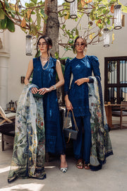 Saira Rizwan Embroidered Luxury Lawn Unstitched 3Pc Suit IRIS SR-08