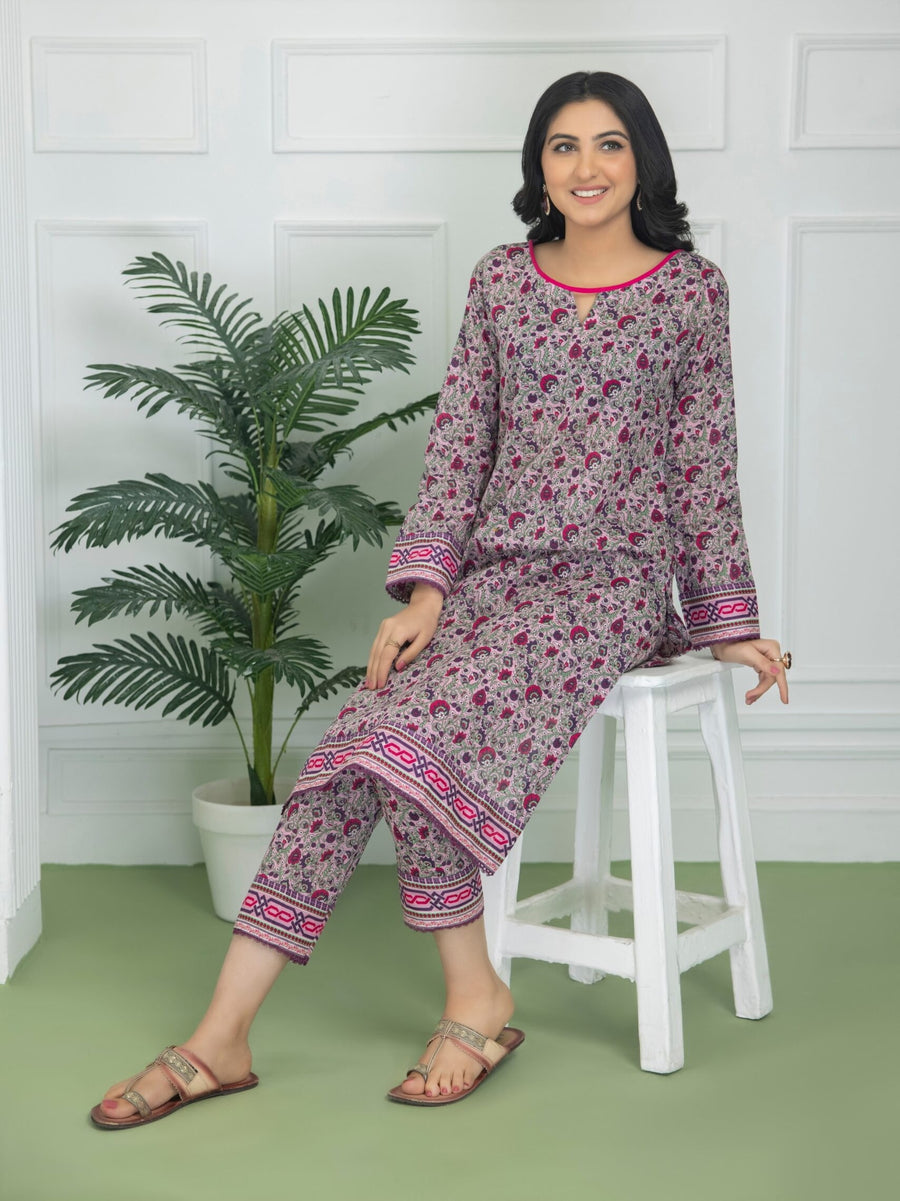 Regalia Identic Separates Unstitched Printed Lawn 2Pc Suit IS2PCV5-2