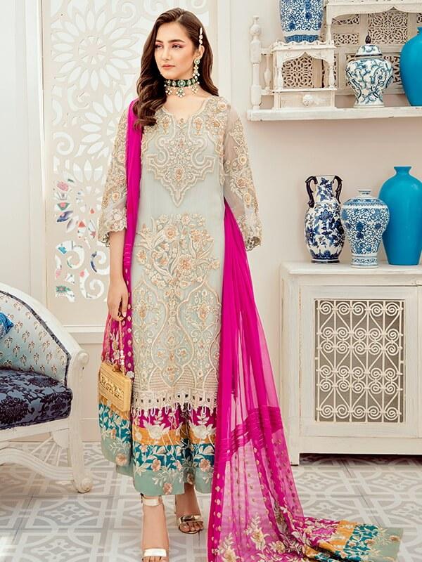Imrozia by serene Mon Tresor Luxury Collection 3Pc Suit I-113 Reve - FaisalFabrics.pk