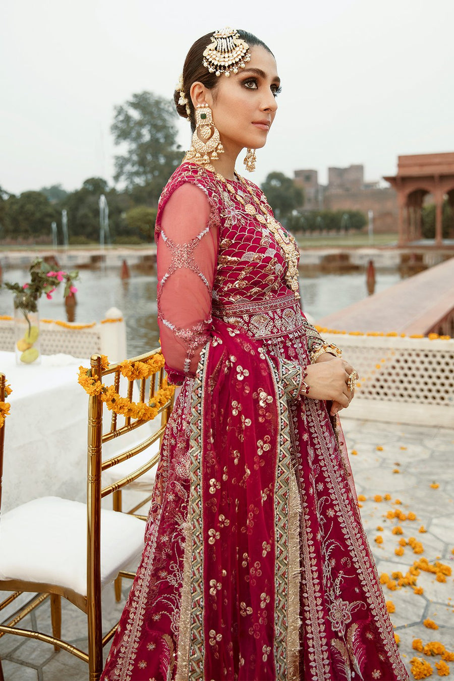 GISELE Shagun Luxury Formal Unstitched 3PC Suit D-08 Jaan e Jahan - FaisalFabrics.pk