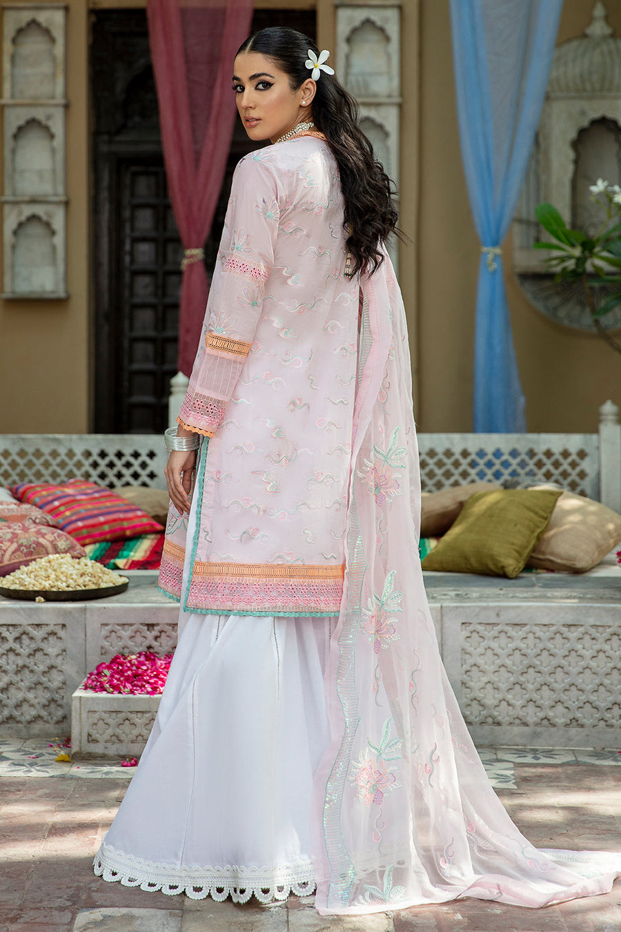 GISELE Mehrma Luxury Lawn Unstitched 3Pc Suit - JASMINE