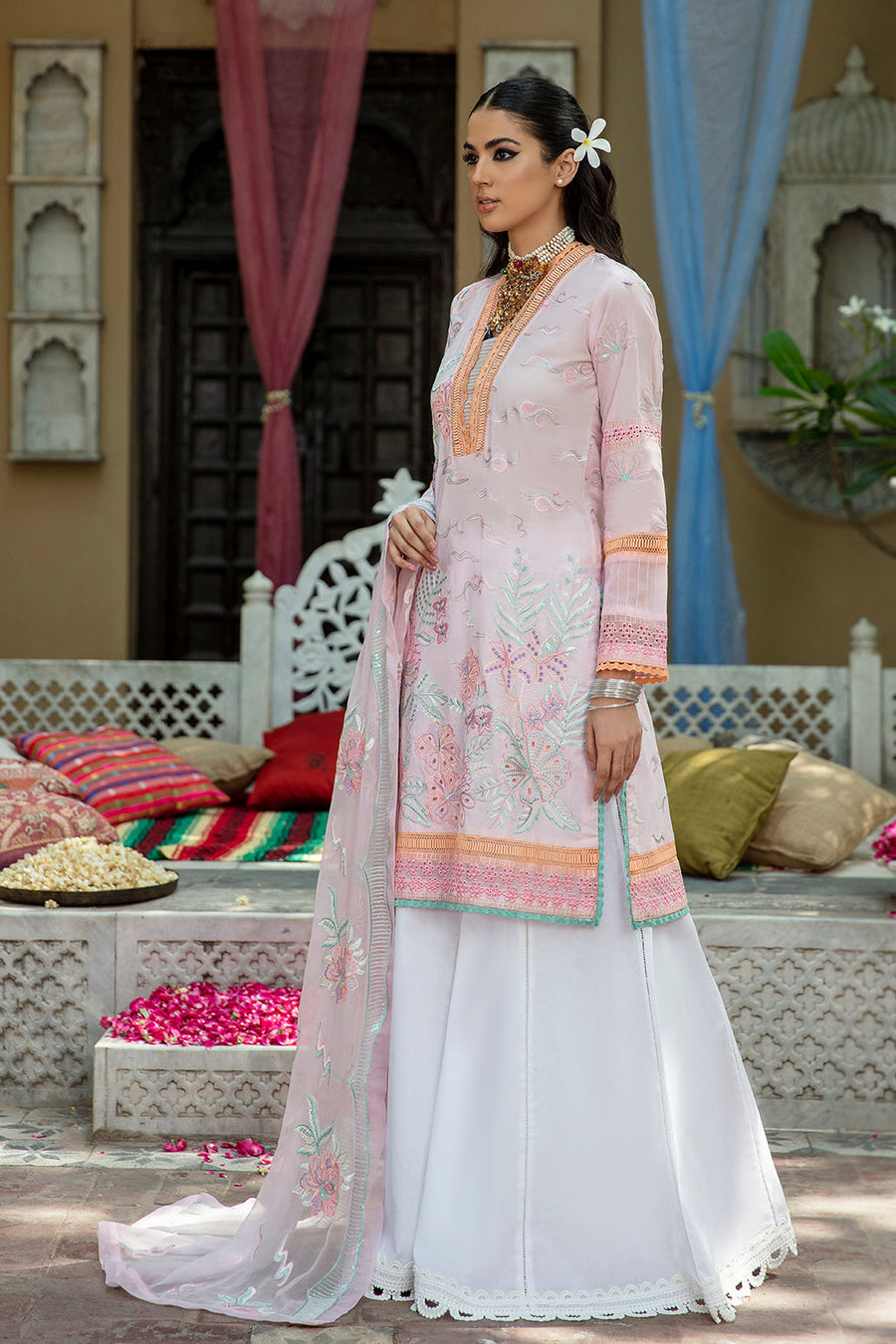 GISELE Mehrma Luxury Lawn Unstitched 3Pc Suit - JASMINE
